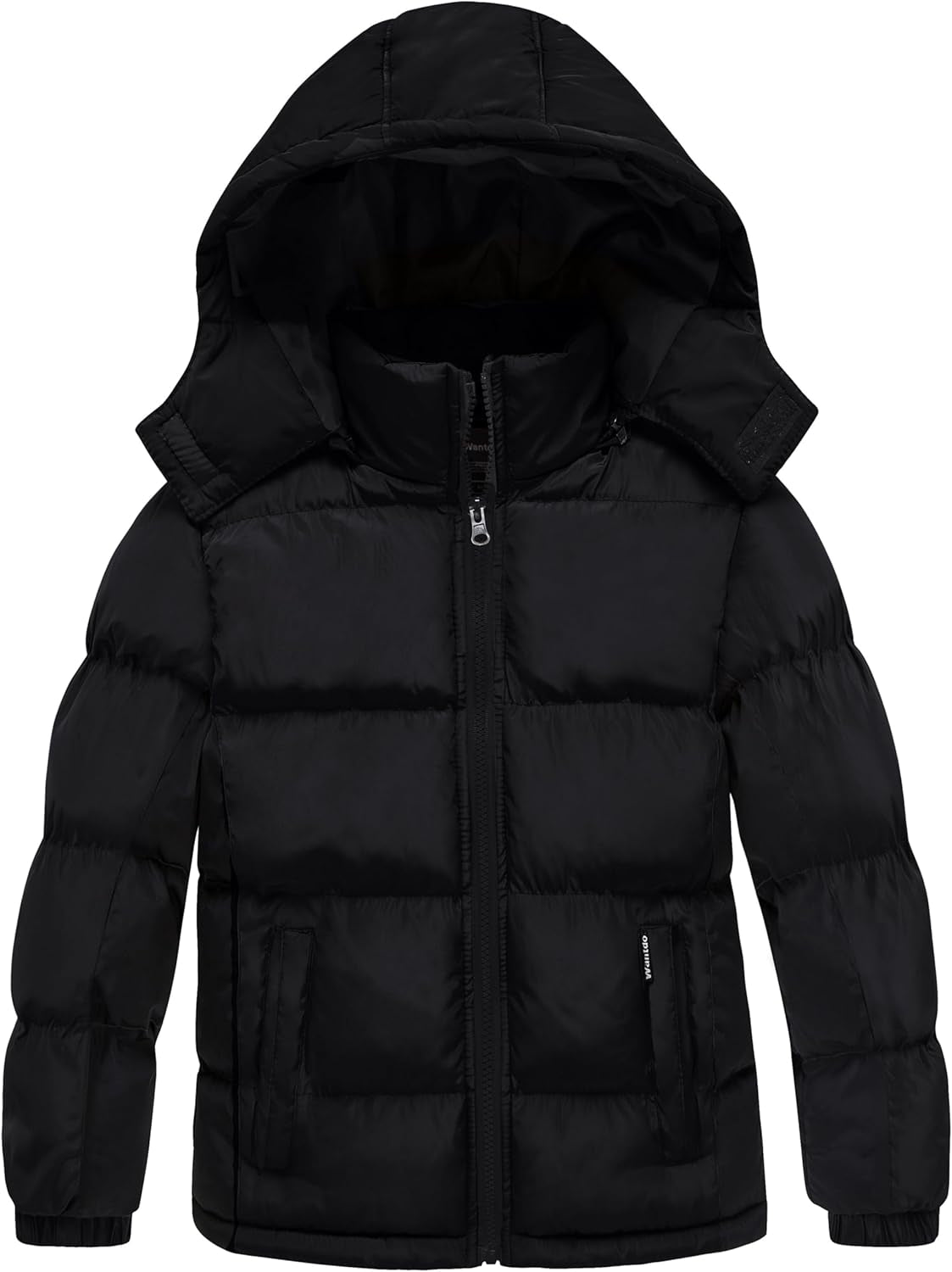 Boys' Warm Winter Coat Waterproof Puffer Jacket with Detachable Hood