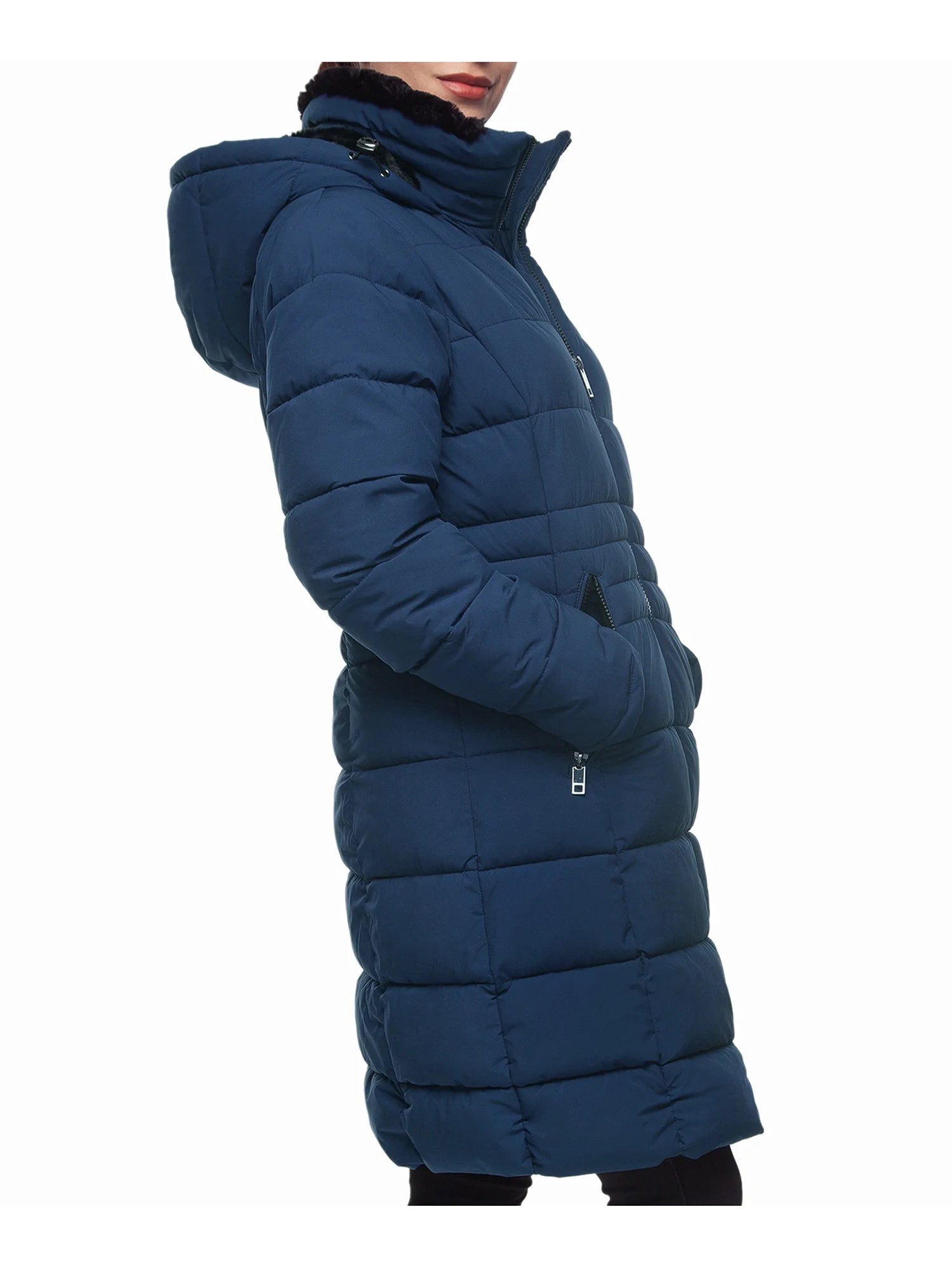 Women'S Heavy Long Winter Coat with Fleece Hood Parka Jacket