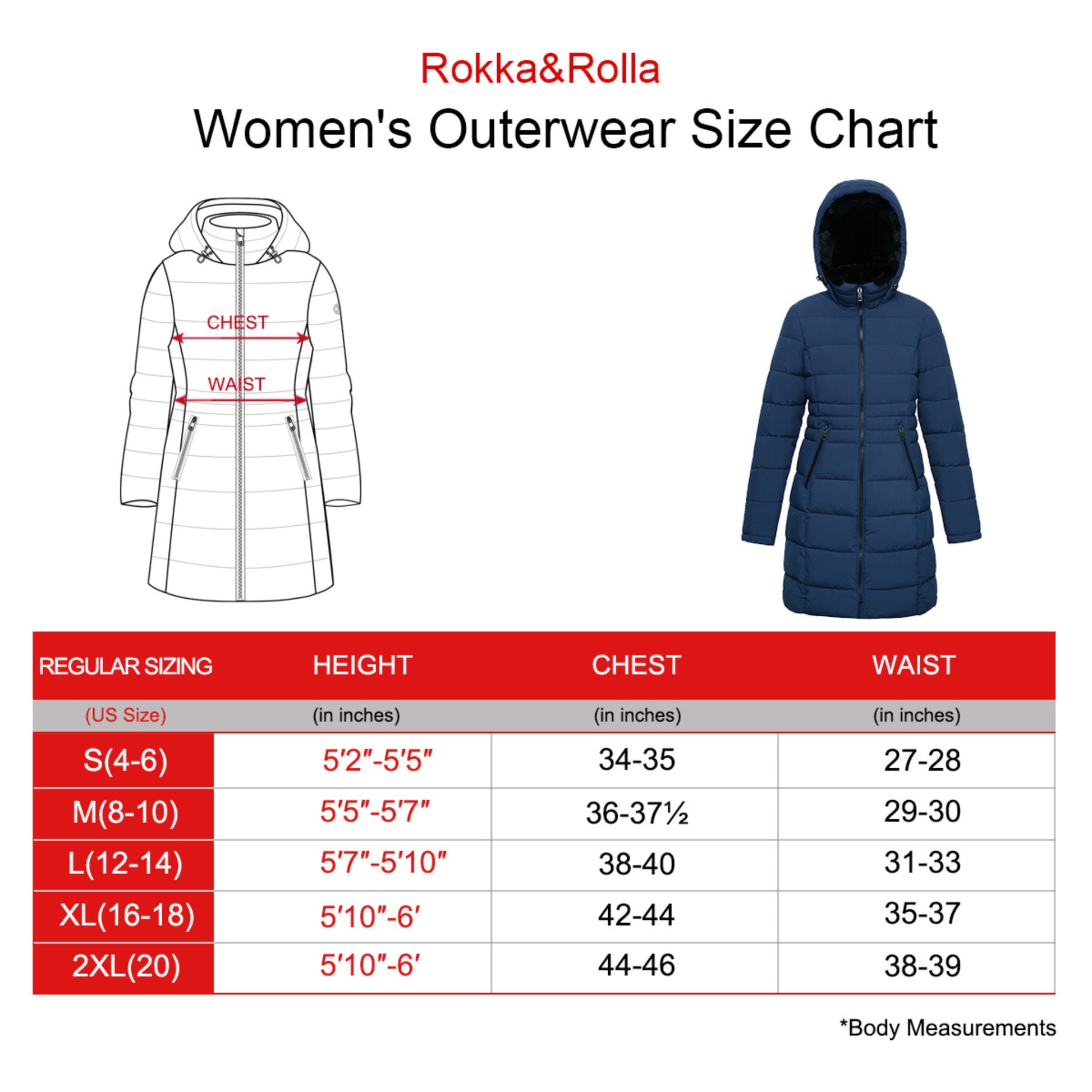 Women'S Heavy Long Winter Coat with Fleece Hood Parka Jacket